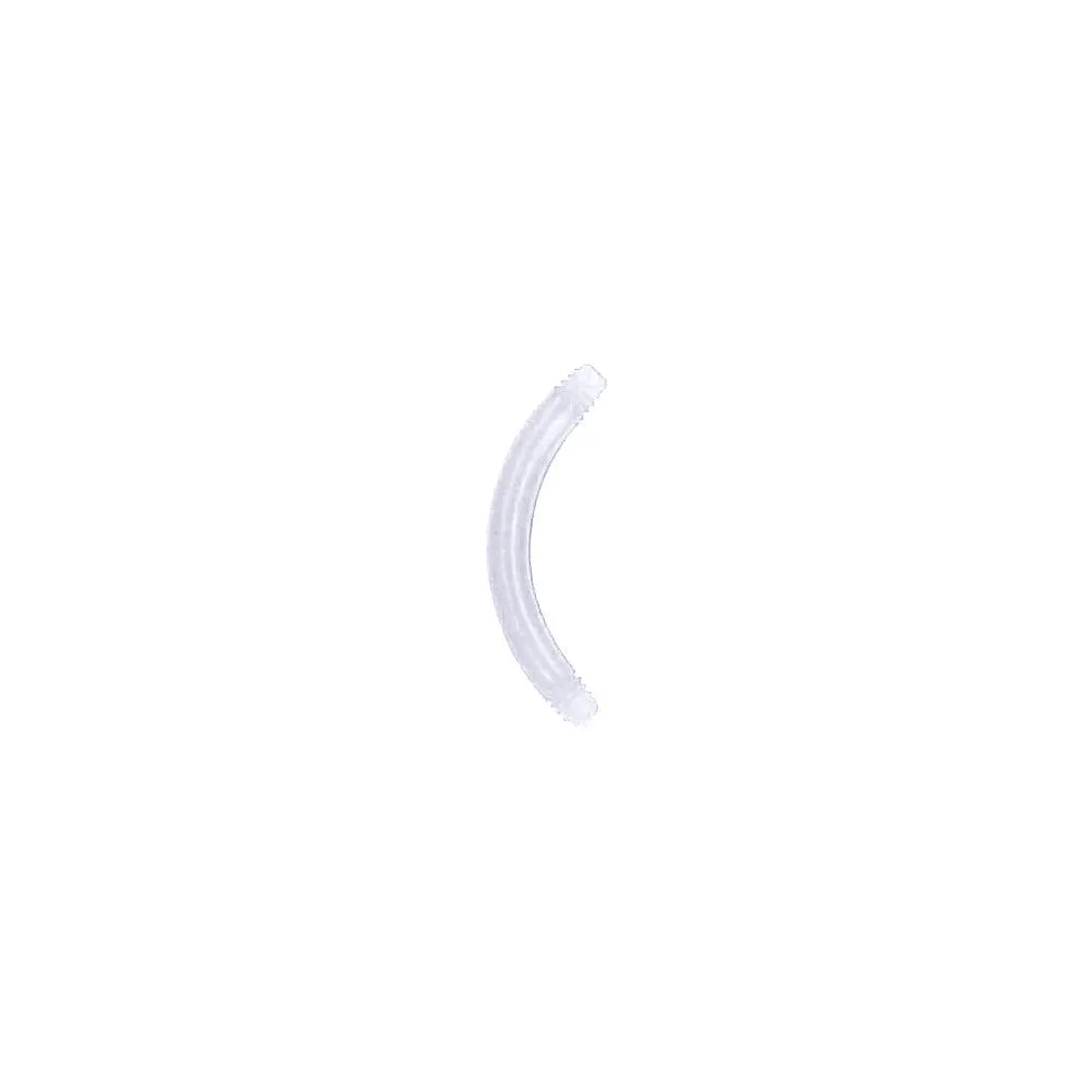 14 Gauge Clear 3/8 Curved Bioplast Flexible Replacement Barbell