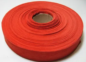 1" Flat Burnt Orange split Pig Suede Binding (5 yds) 1000NP4 trim tape; edge binding; leather tape
