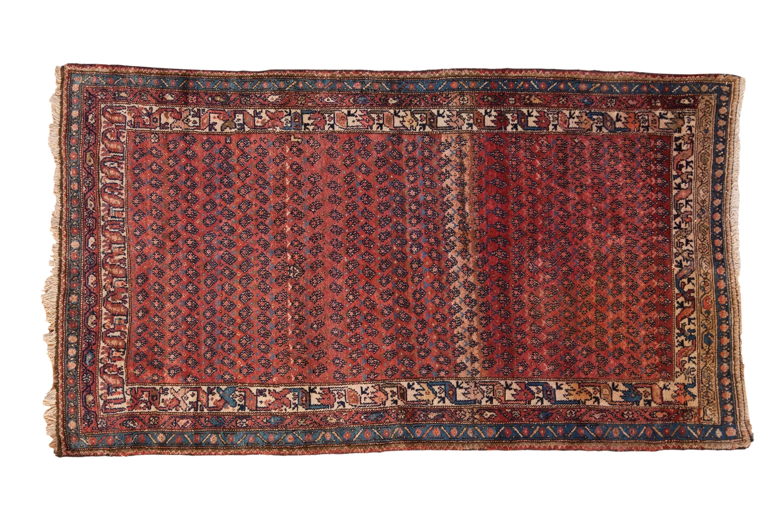 4x7.5 Antique Kurdish Hamadan Rug