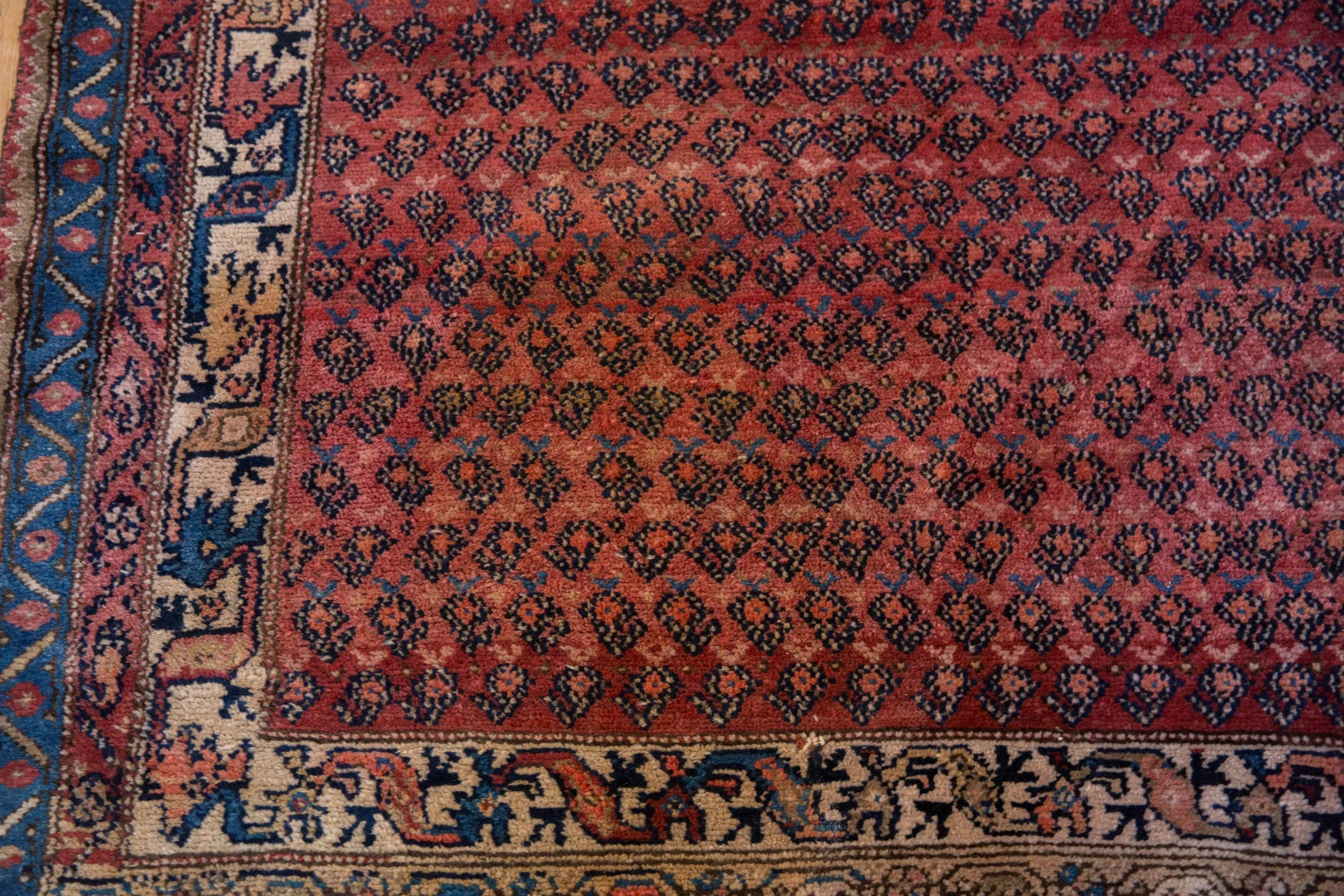 4x7.5 Antique Kurdish Hamadan Rug