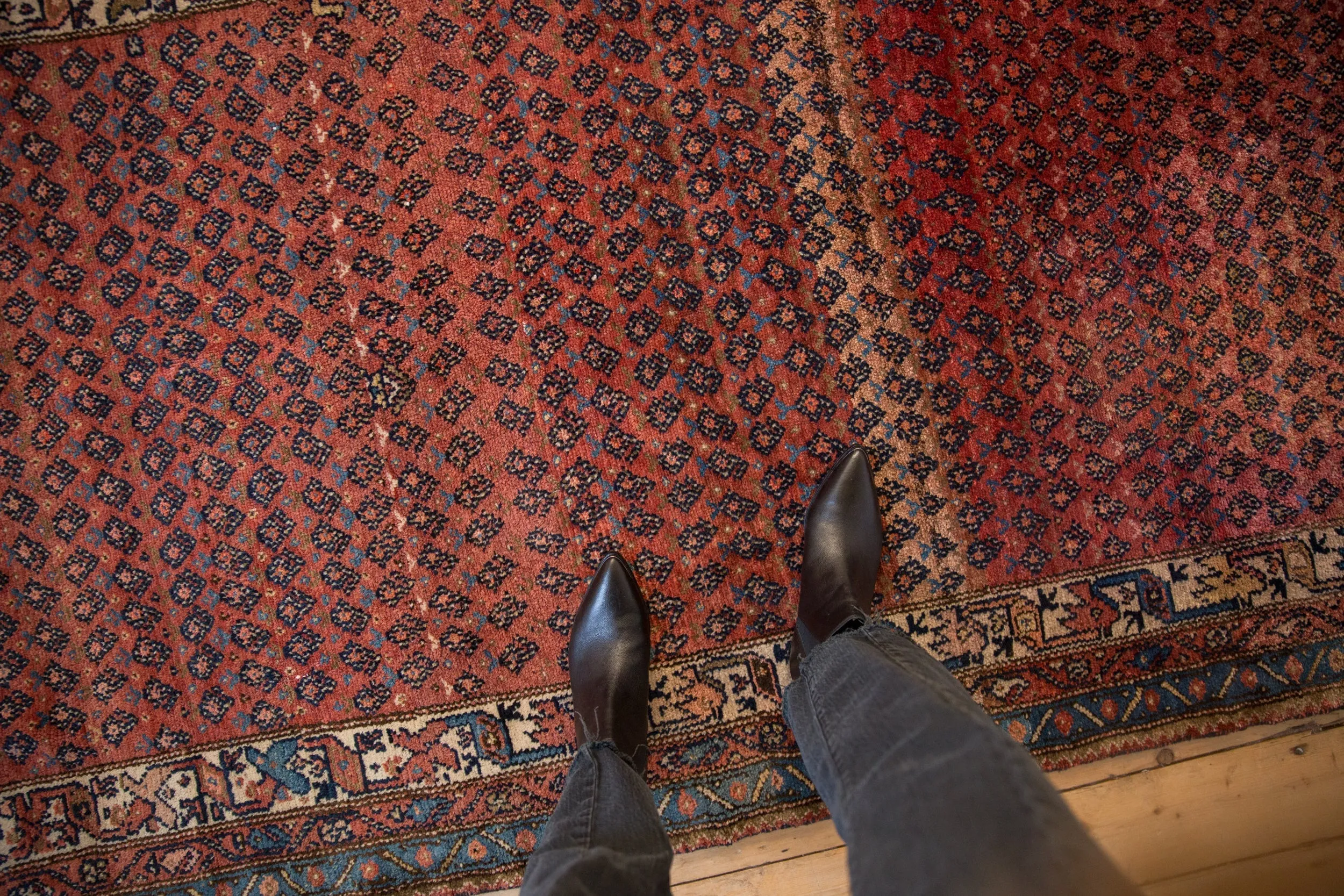 4x7.5 Antique Kurdish Hamadan Rug