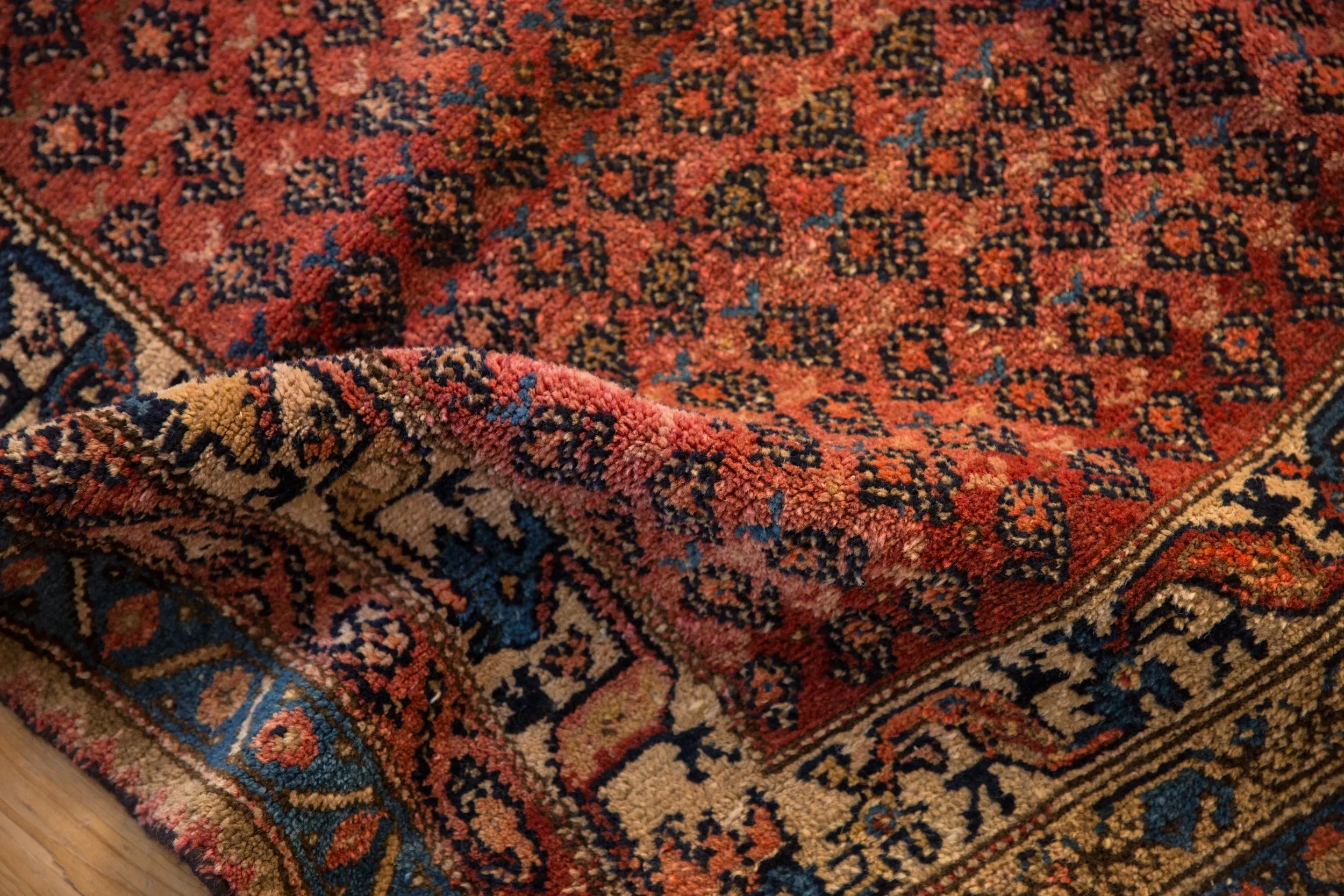 4x7.5 Antique Kurdish Hamadan Rug