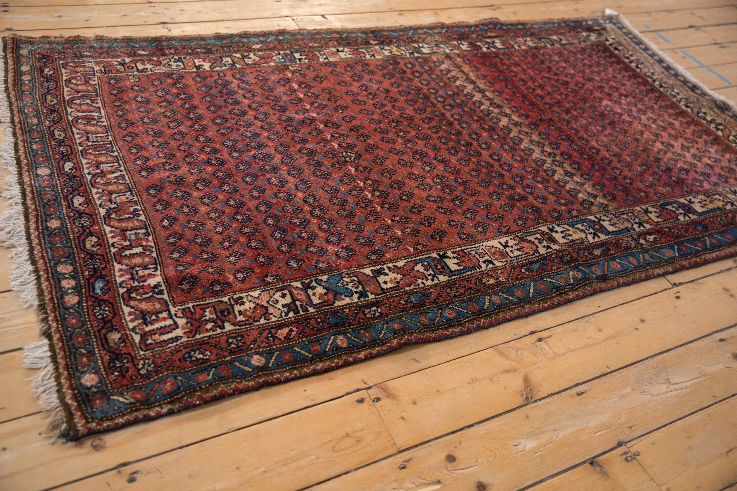 4x7.5 Antique Kurdish Hamadan Rug