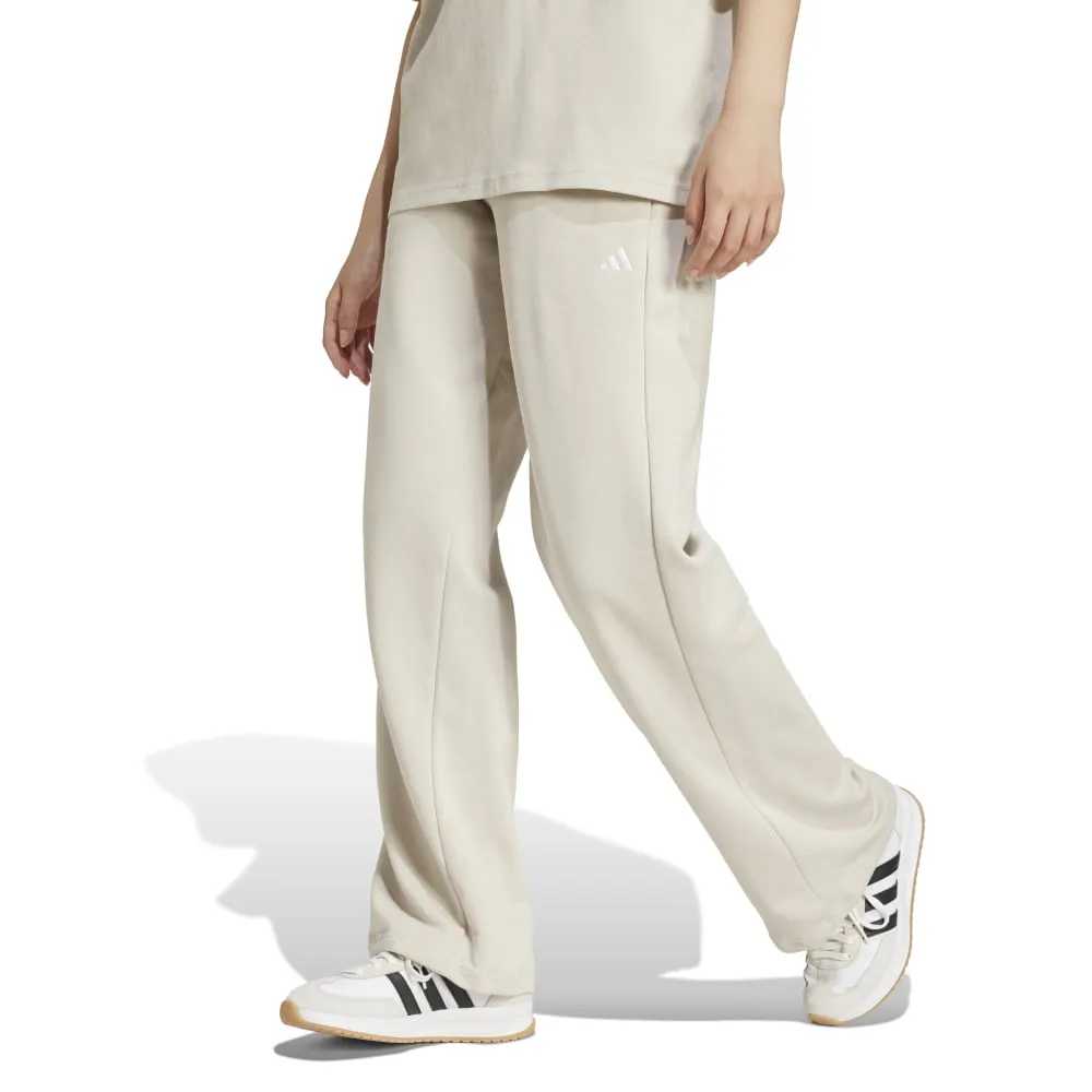 Adidas Womens Small Logo Feel Cozy Open-Hem Pants