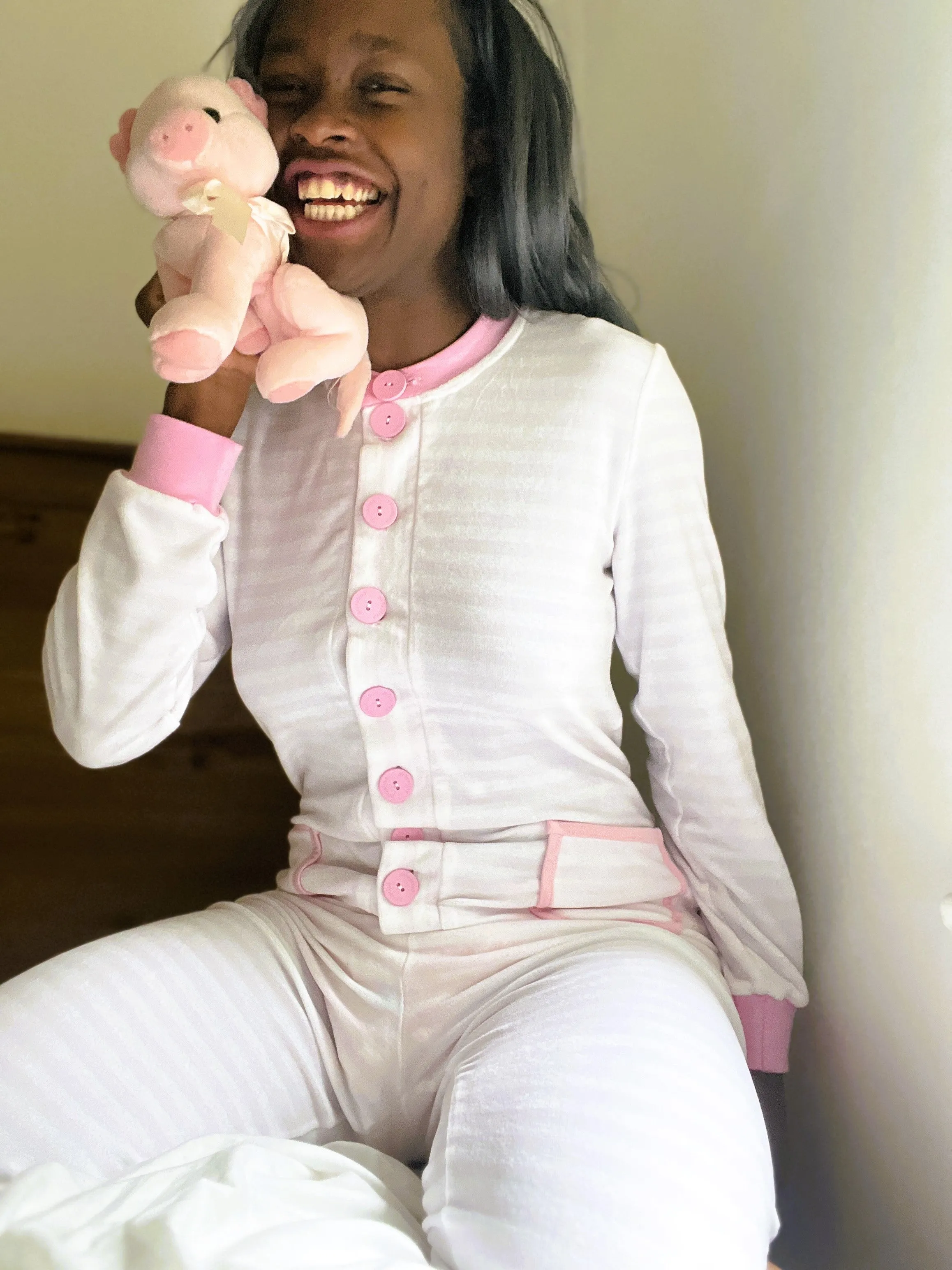 ADULT BABY ONESIE VELOUR KITTY