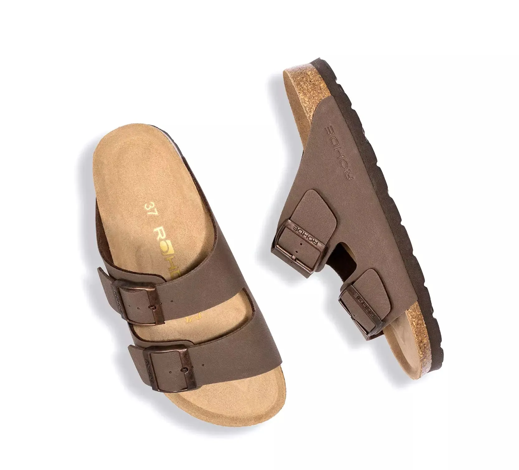 'Alba' women's slide sandal - brown