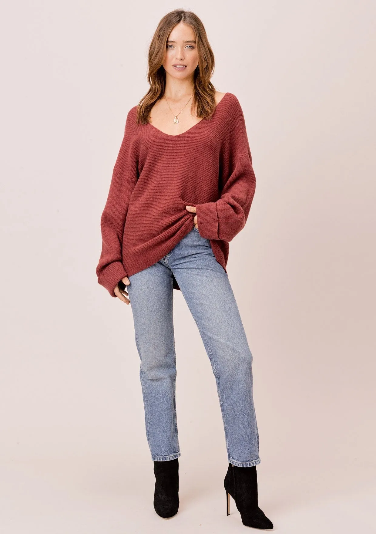 Amaris Slouchy Ribbed Sweater
