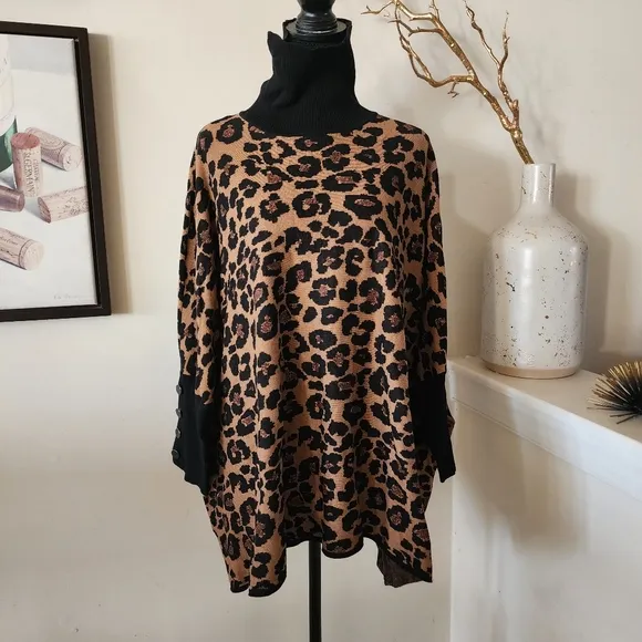🔥Anne Klien Metallic Leopard Sweater