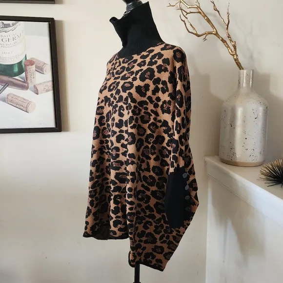 🔥Anne Klien Metallic Leopard Sweater