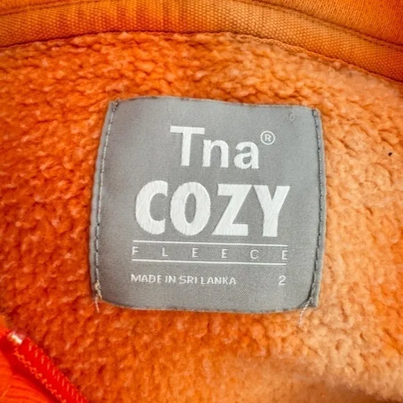 Aritzia Tna Cozy Fleece Boyfriend Full Zip Hoodie