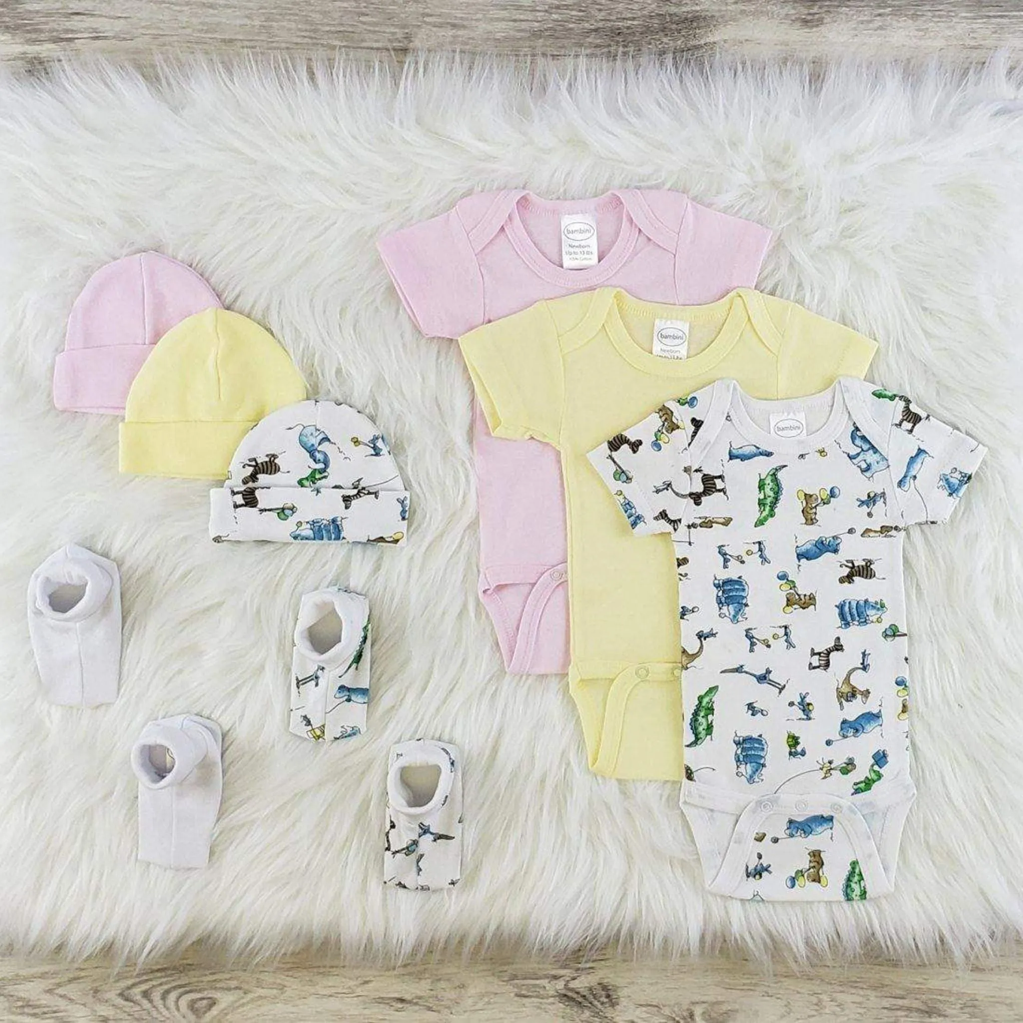 Bambini 8 Pc Girl Layette Baby Clothes Set