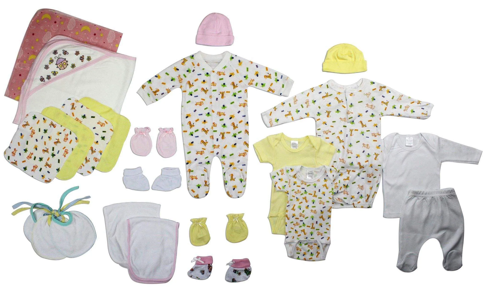 Bambini Newborn Baby Girl 23 Pc Layette Baby Shower Gift Set (NB)