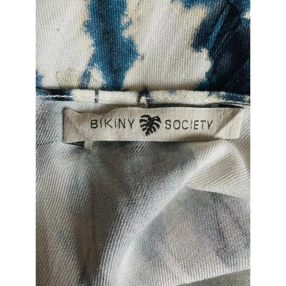 Bikiny Society Long Maxi Tie Dye Beach Coverup 100% Viscose Size Fit Medium
