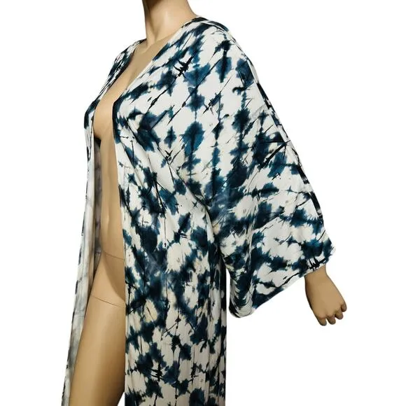 Bikiny Society Long Maxi Tie Dye Beach Coverup 100% Viscose Size Fit Medium