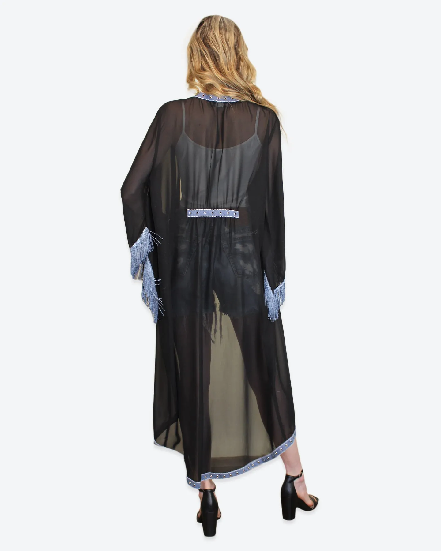 Black Denim Kimono