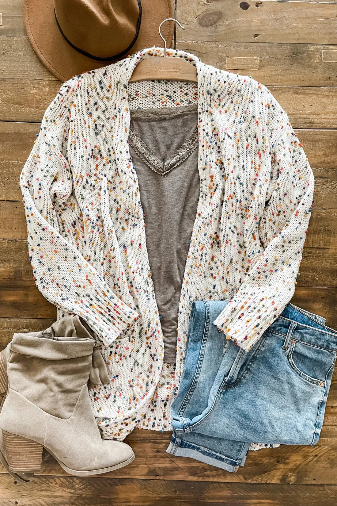 BLAKELEY Miley Dot Cardigan White