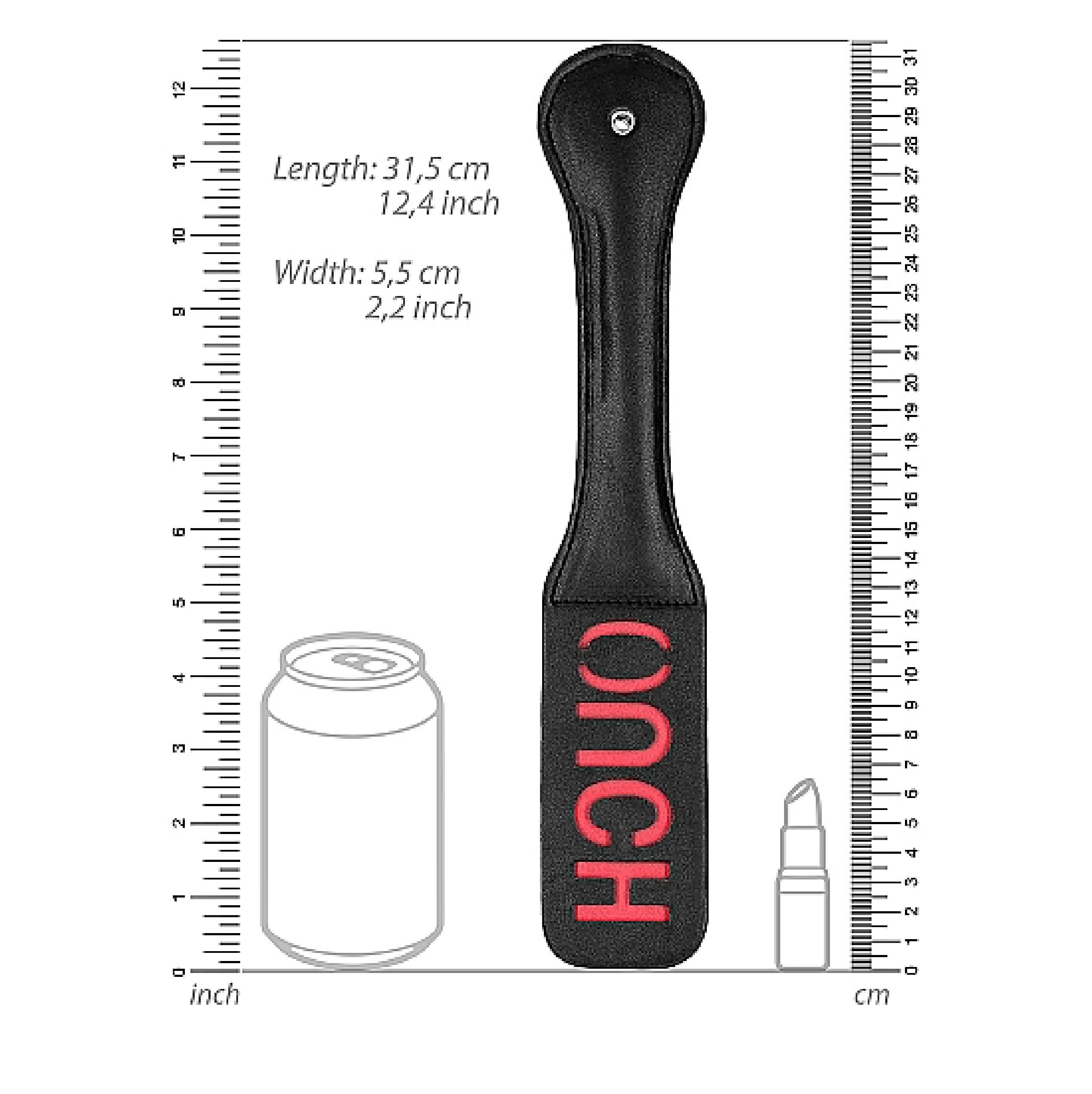 Bonded Leather Paddle "Ouch"