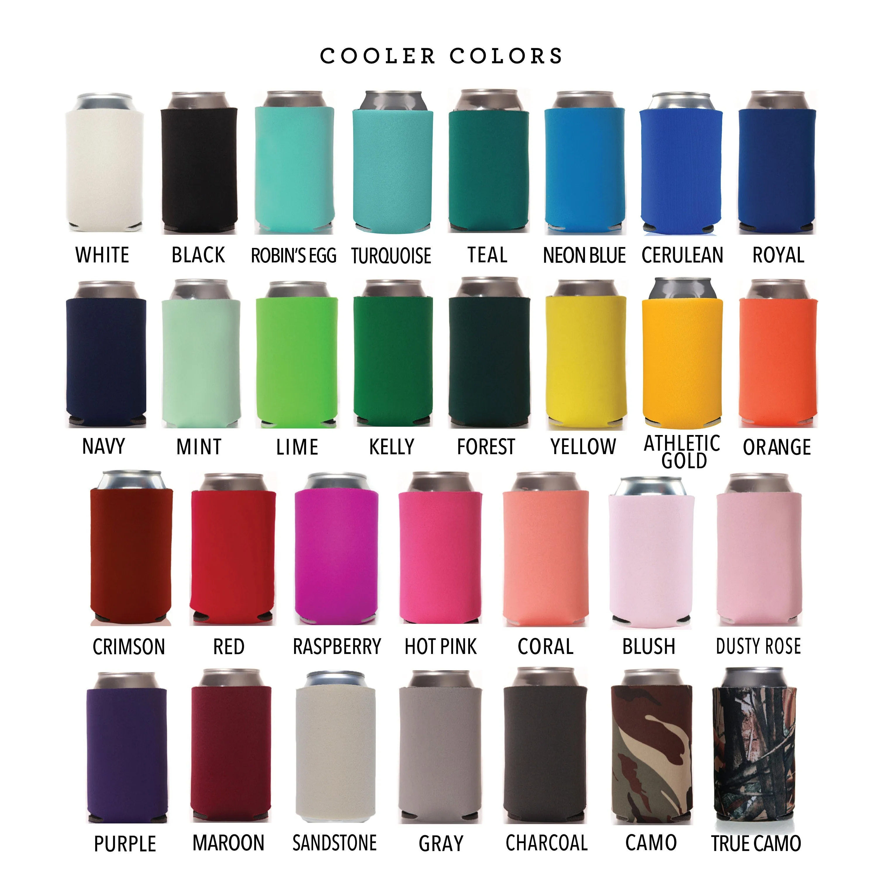 Bottom-Printed Wedding Can Cooler #190B