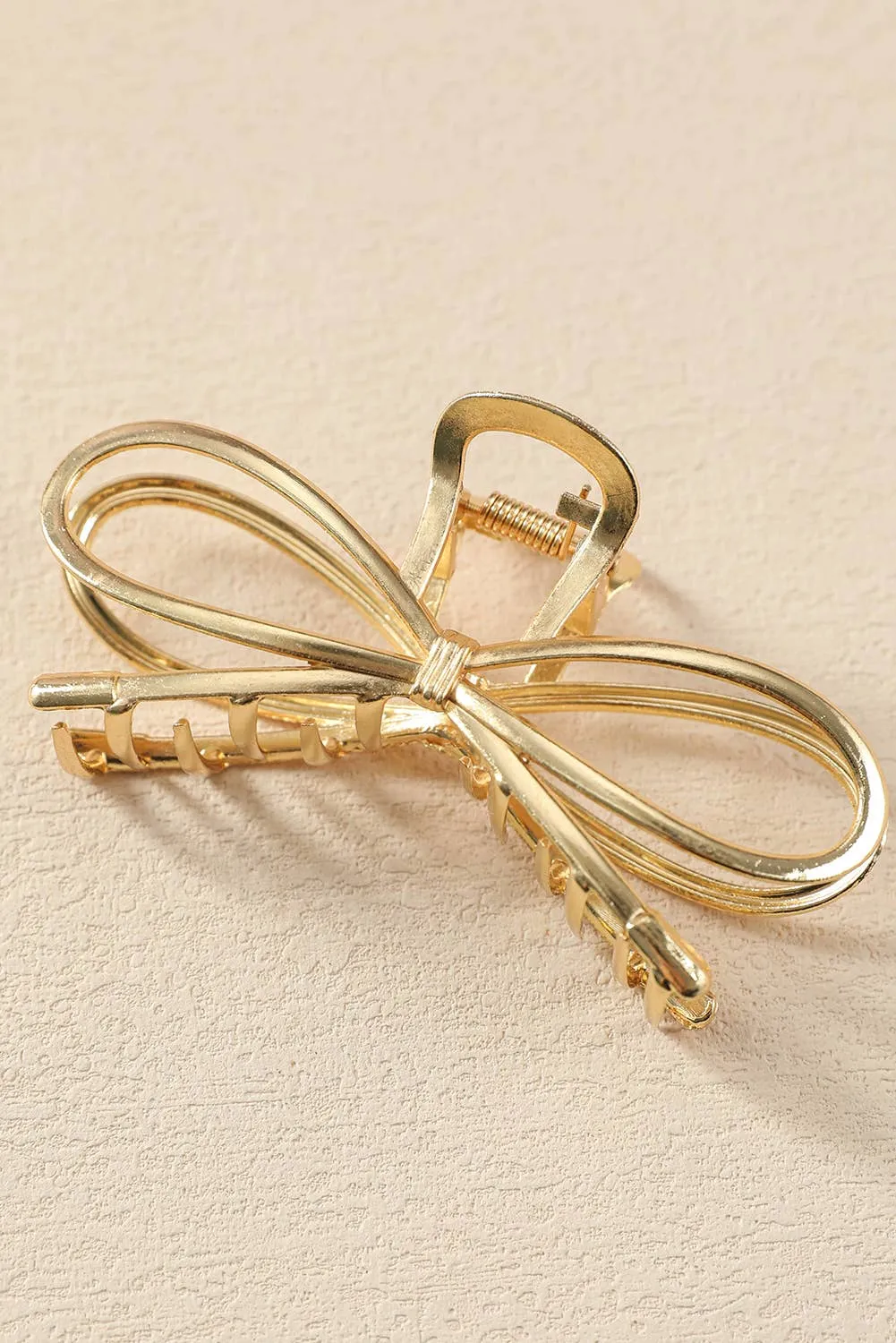 Bowknot Shape Gold Claw Clip