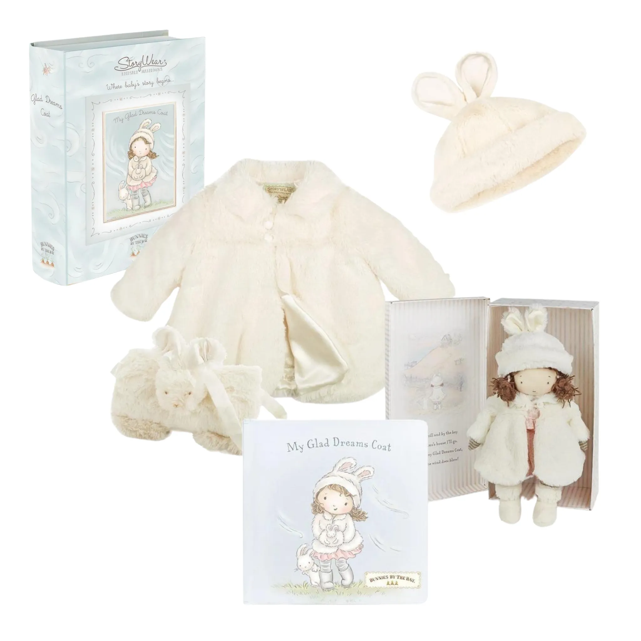 Bunnies by the Bay Glad Dreams Coat and Doll Heirloom Gift Bundle