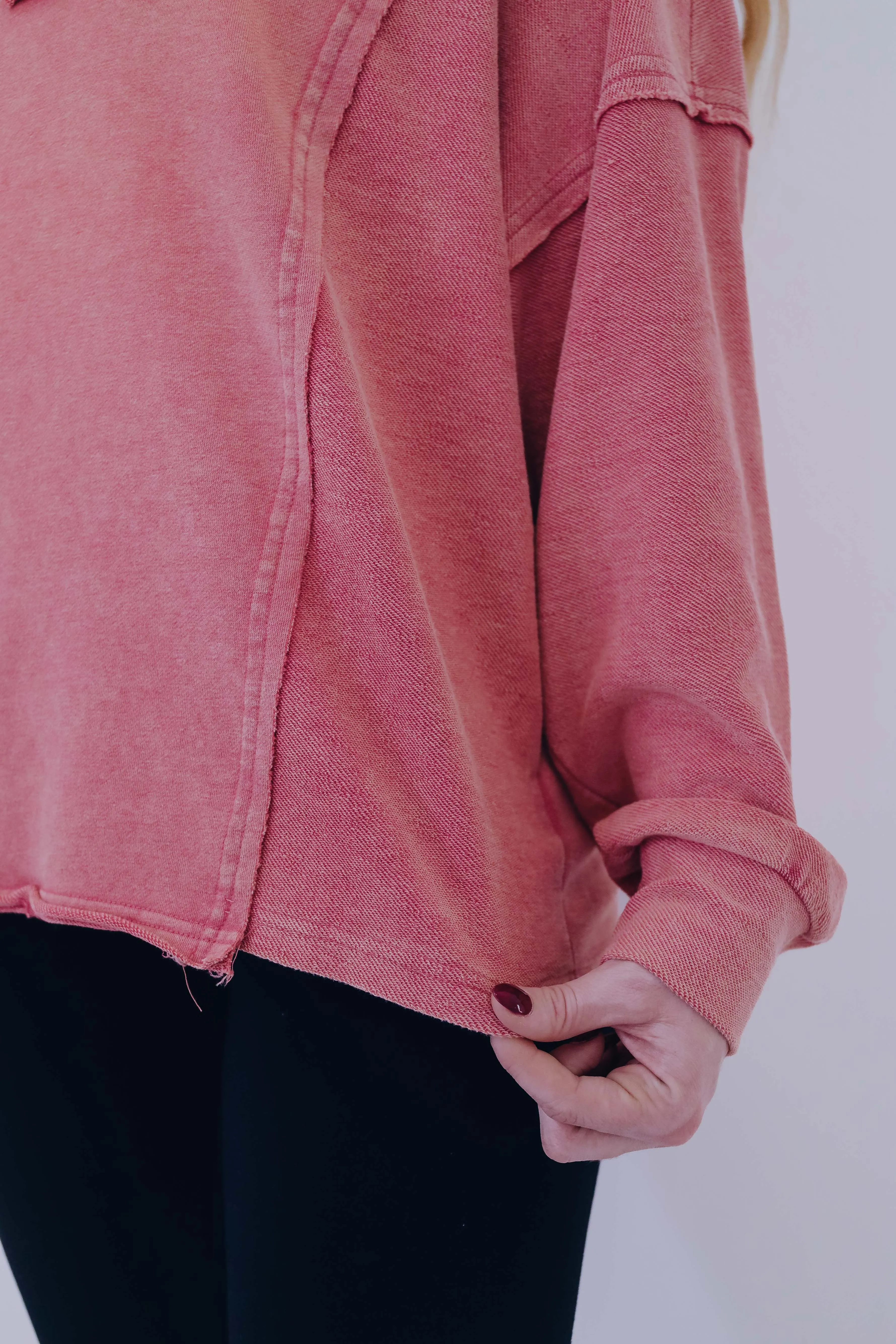 Caleb Collared Washed Henley Top - 2 Colors