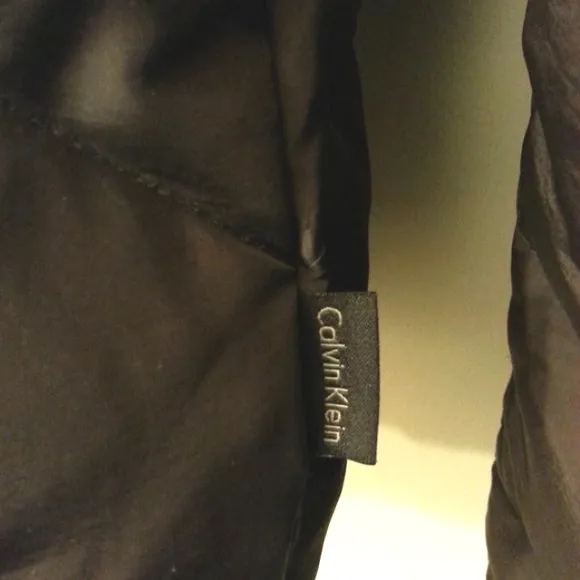 Calvin Klein Down Puffer with Hood Faux Fur Trim