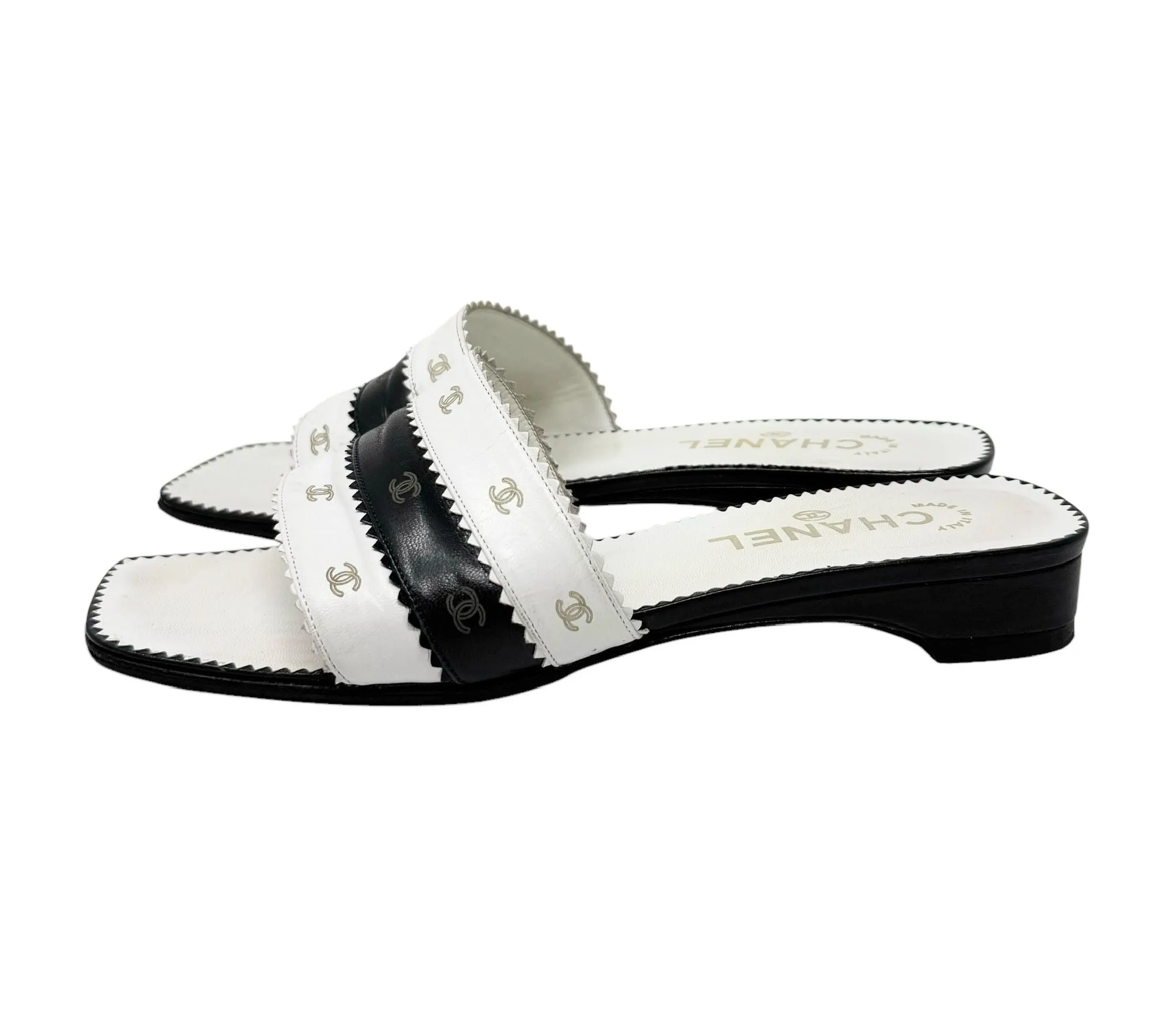 Chanel Black and White Logo Slides