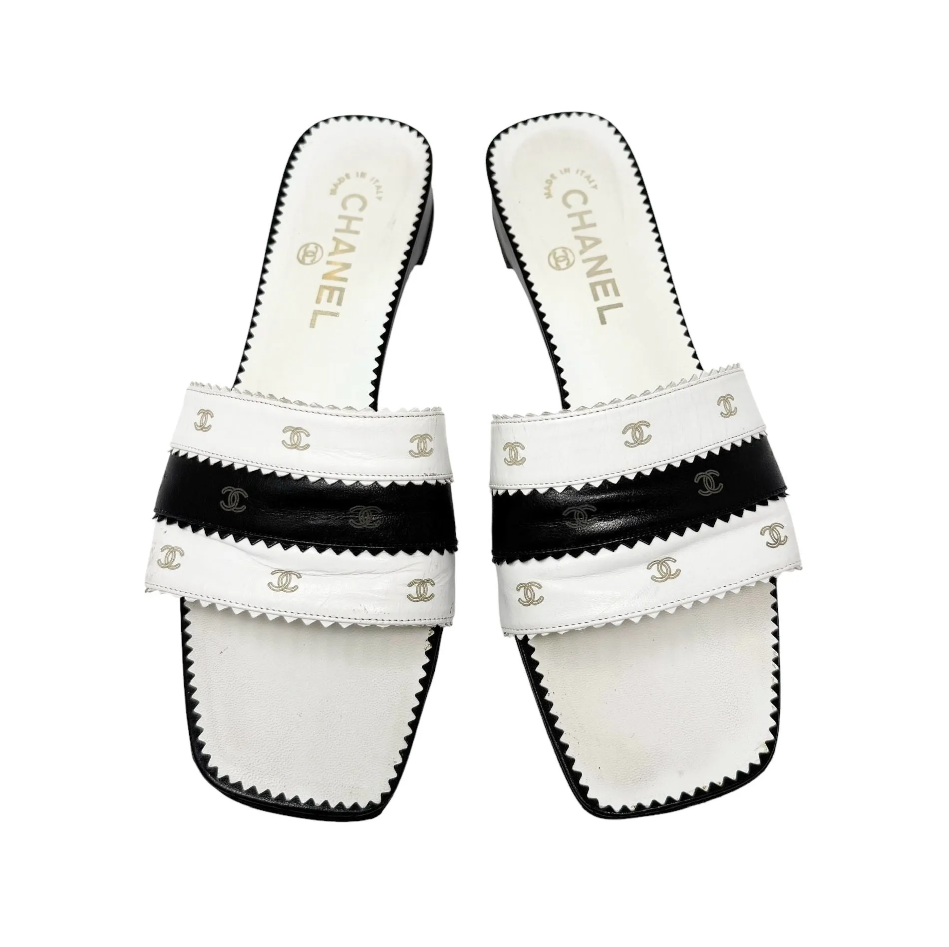 Chanel Black and White Logo Slides