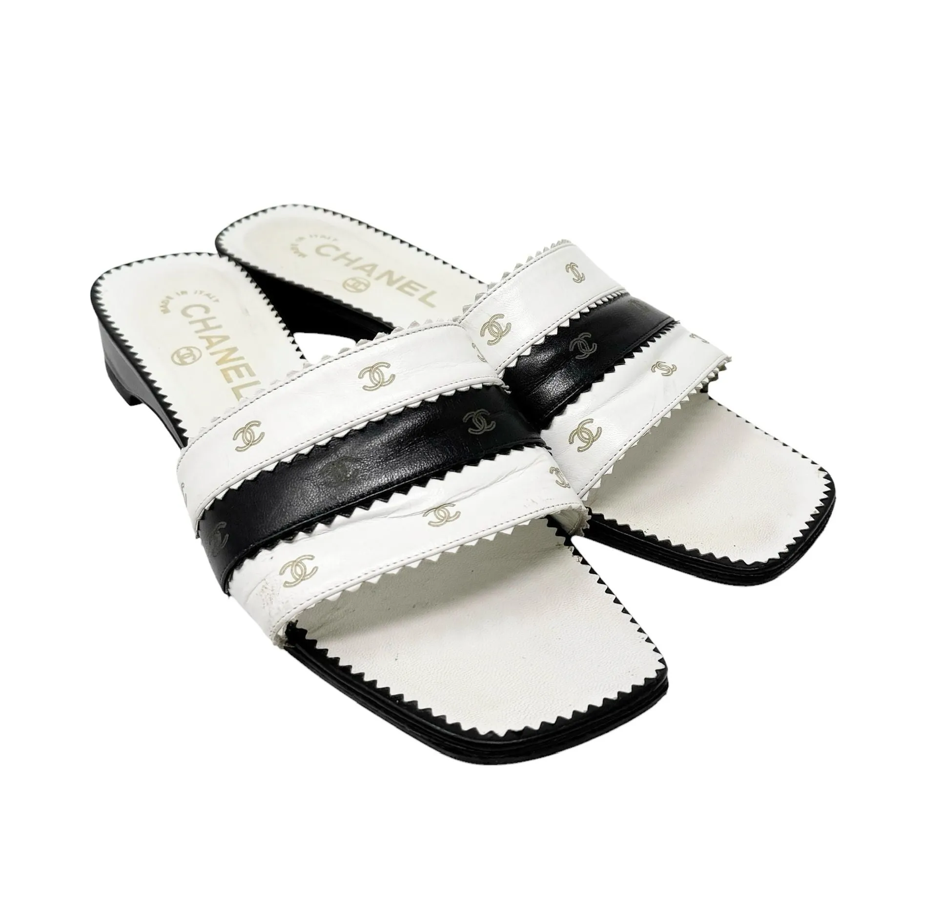 Chanel Black and White Logo Slides