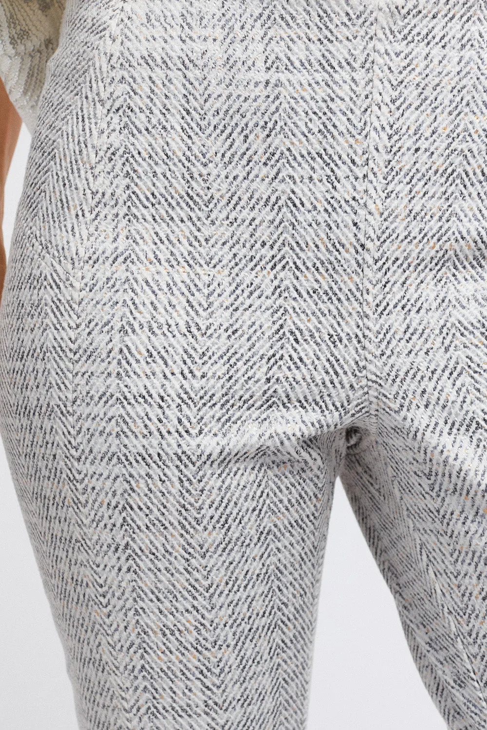 Chantal  Seamed Legging - Glitter Plaid Suede: FINAL SALE
