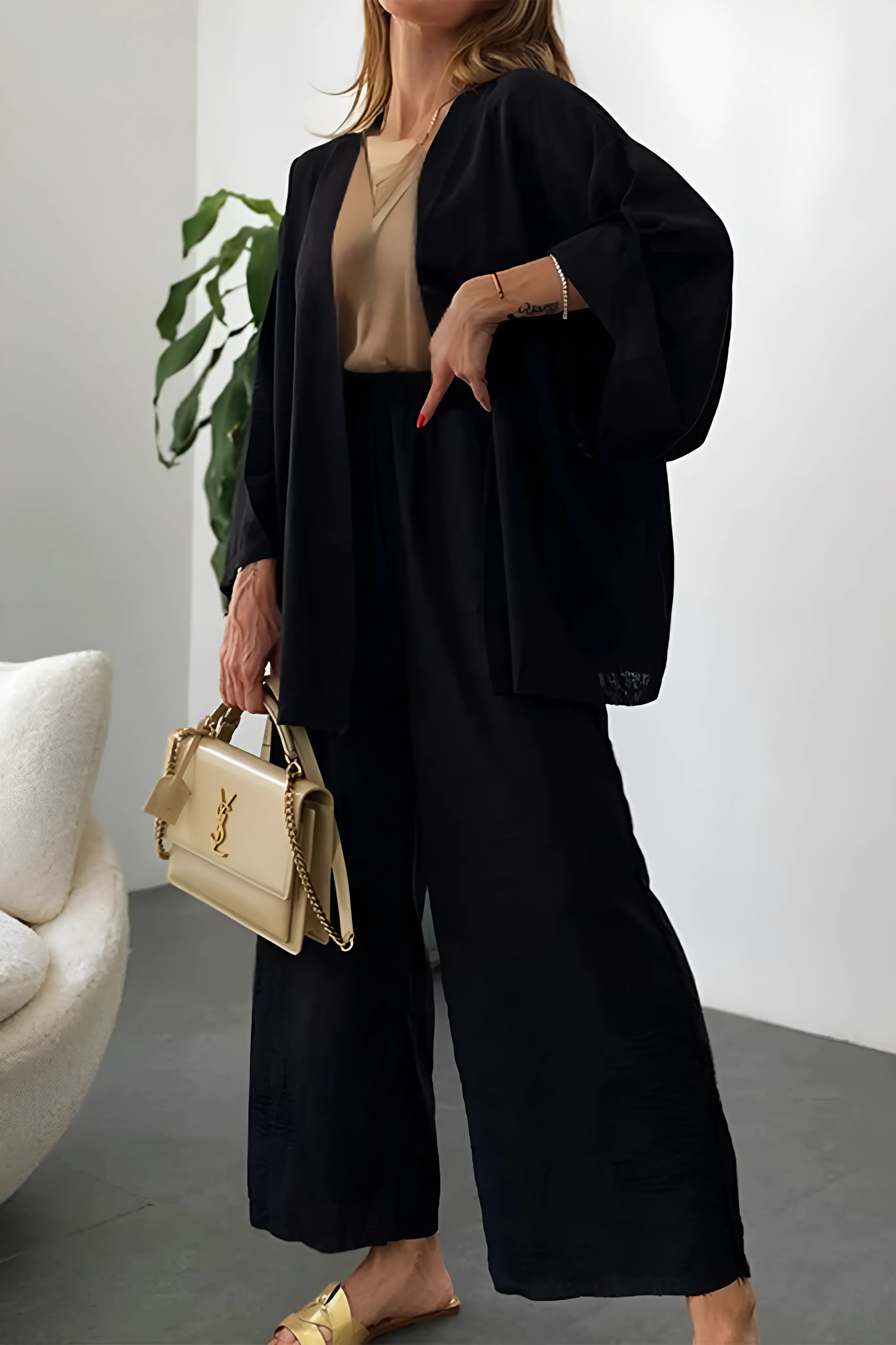 Chic Comfort Kimono Two-Piece Set