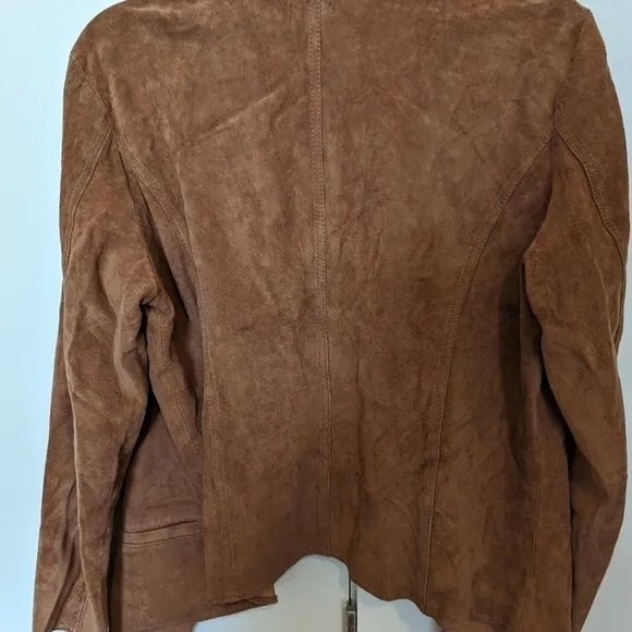 Chico's genuine suede open front jacket sz M