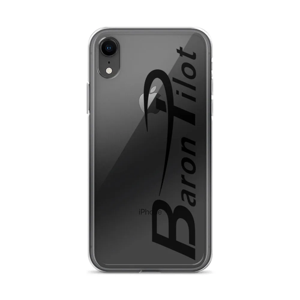Clear Baron Pilot iPhone Case - Black Font