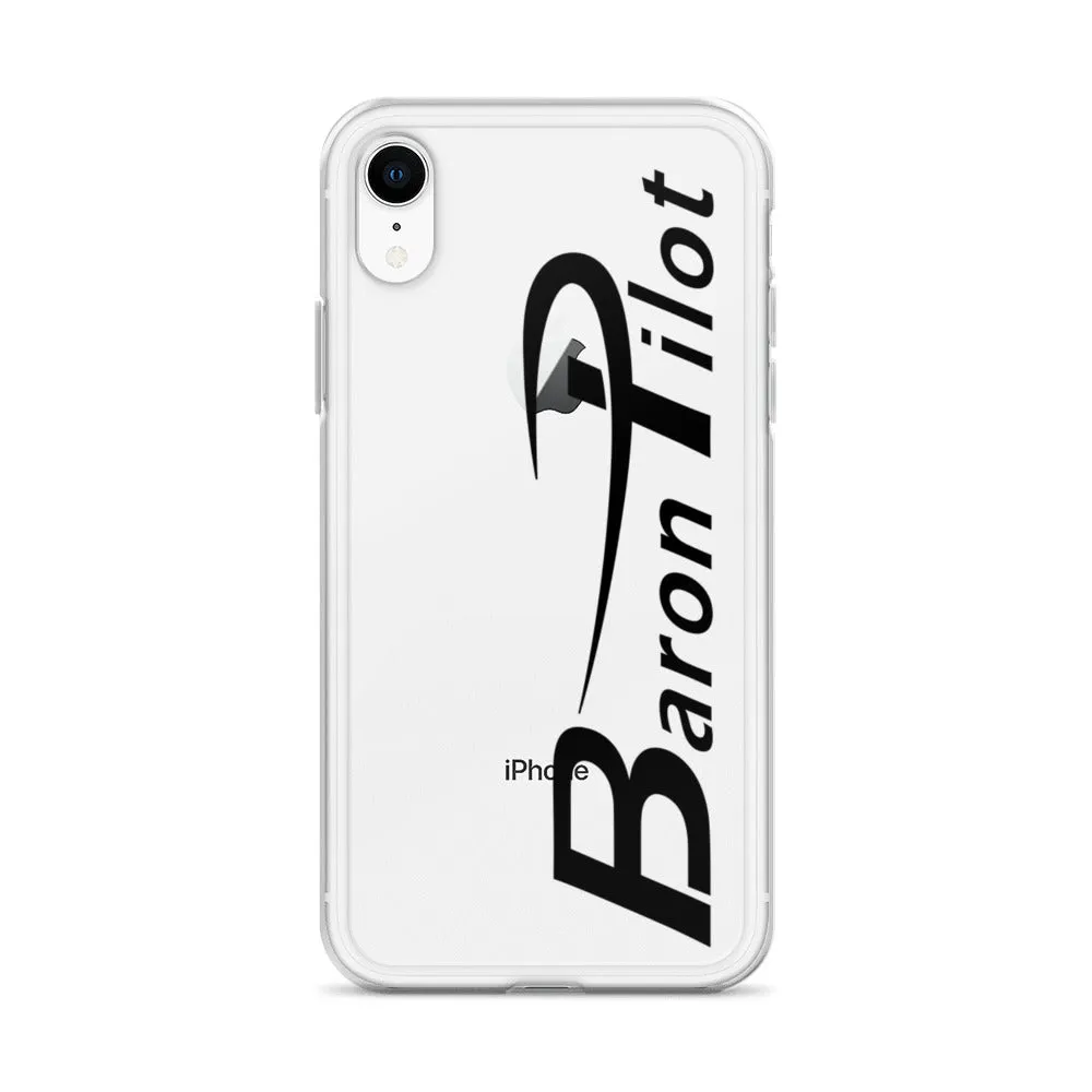 Clear Baron Pilot iPhone Case - Black Font