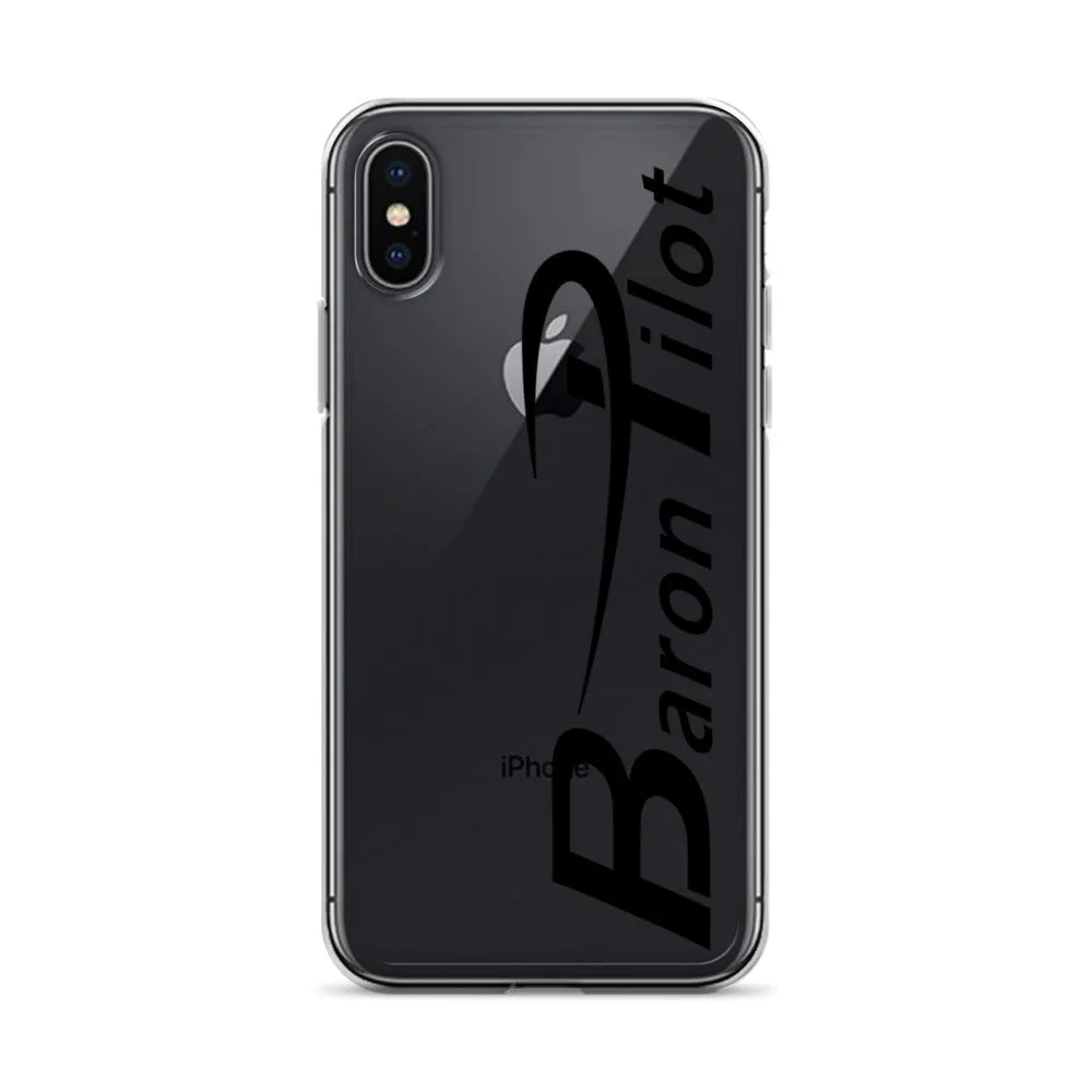 Clear Baron Pilot iPhone Case - Black Font