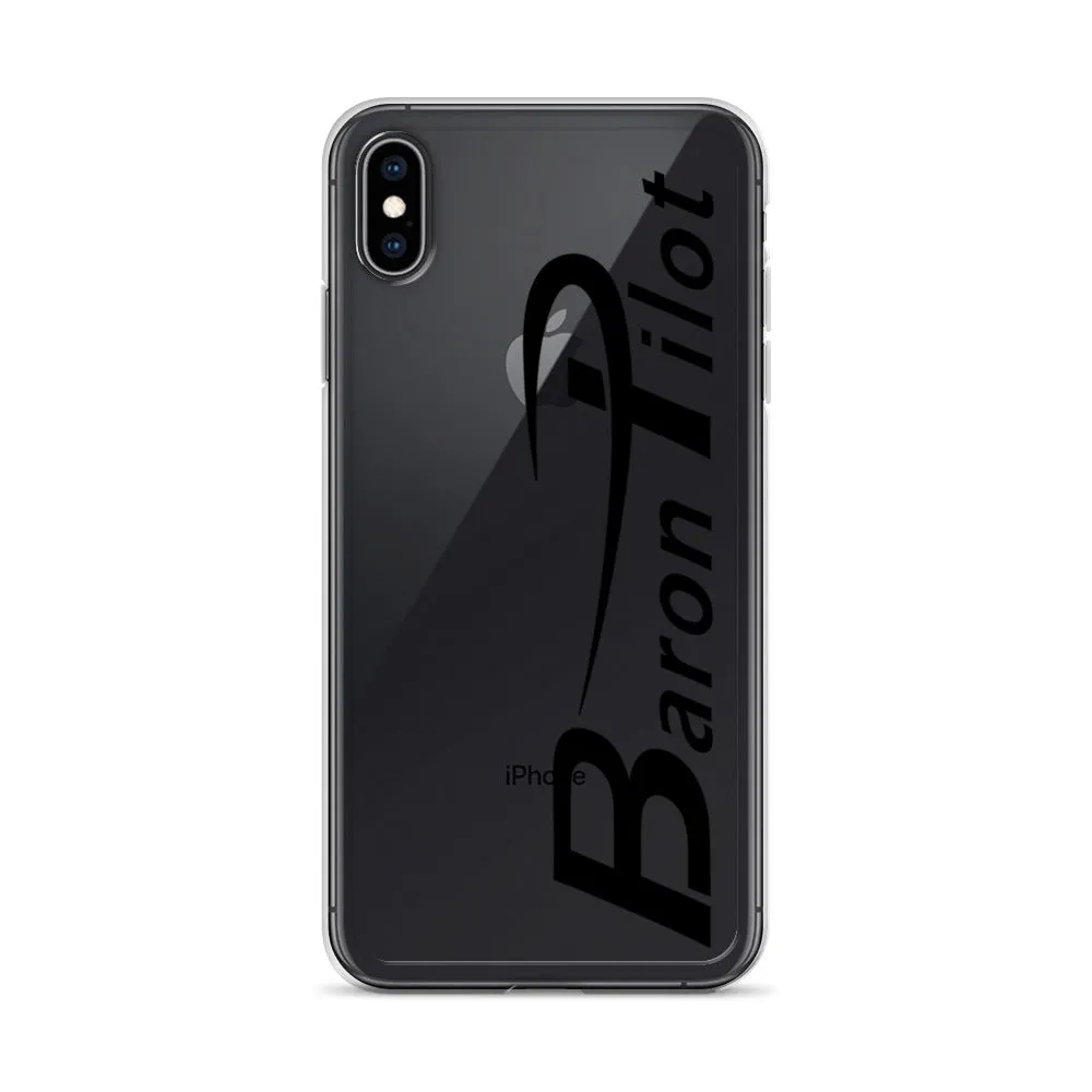 Clear Baron Pilot iPhone Case - Black Font