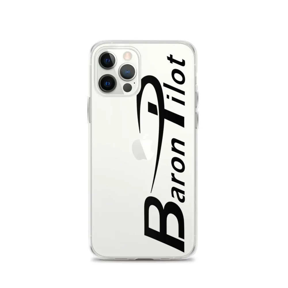 Clear Baron Pilot iPhone Case - Black Font