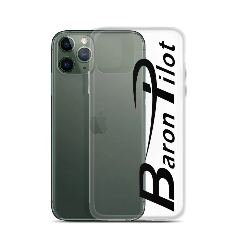 Clear Baron Pilot iPhone Case - Black Font