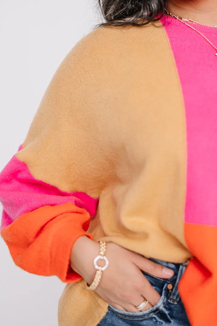 Color Me Crazy Color Block Sweater