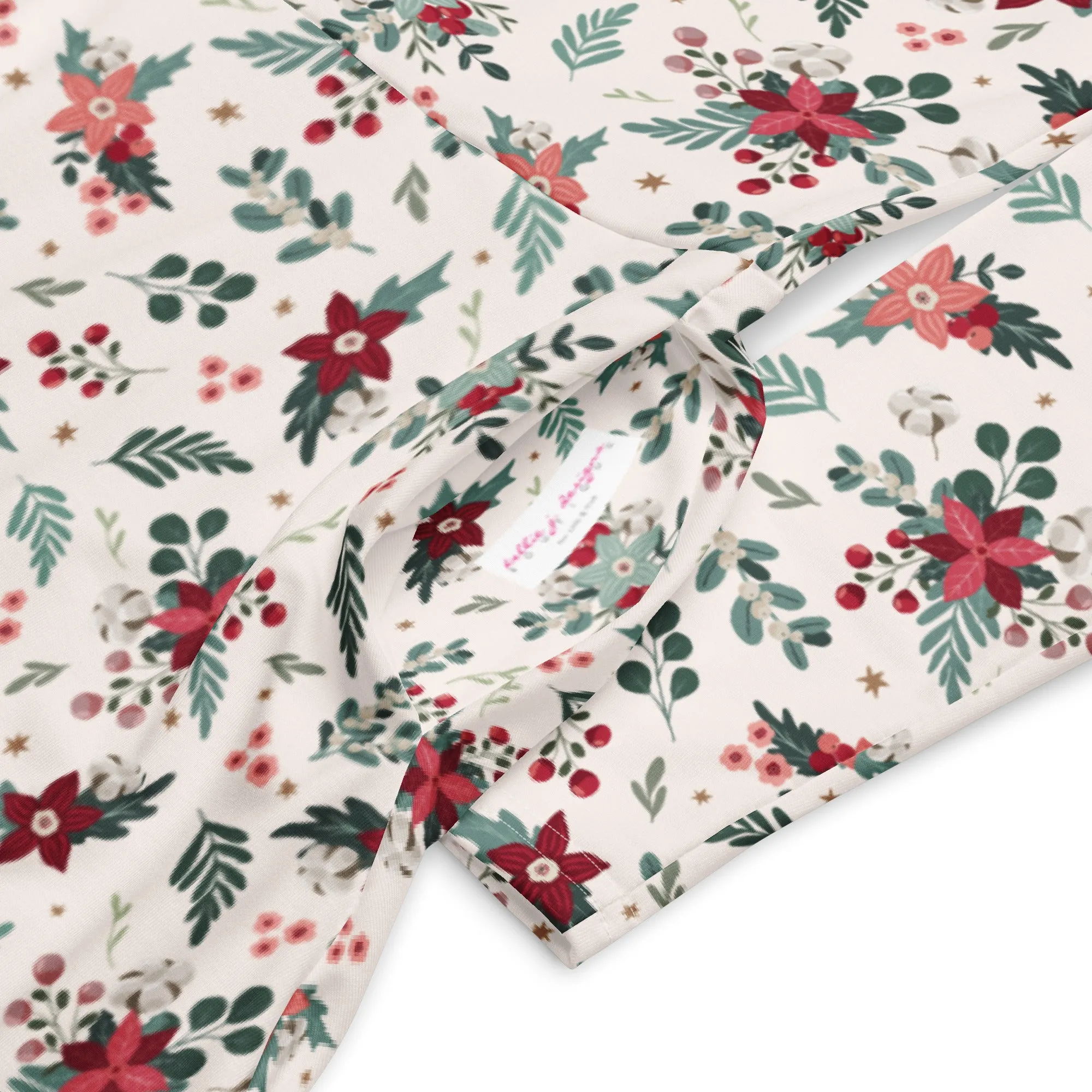 Cozy Christmas Poinsettia Midi Dress (S-6XL)