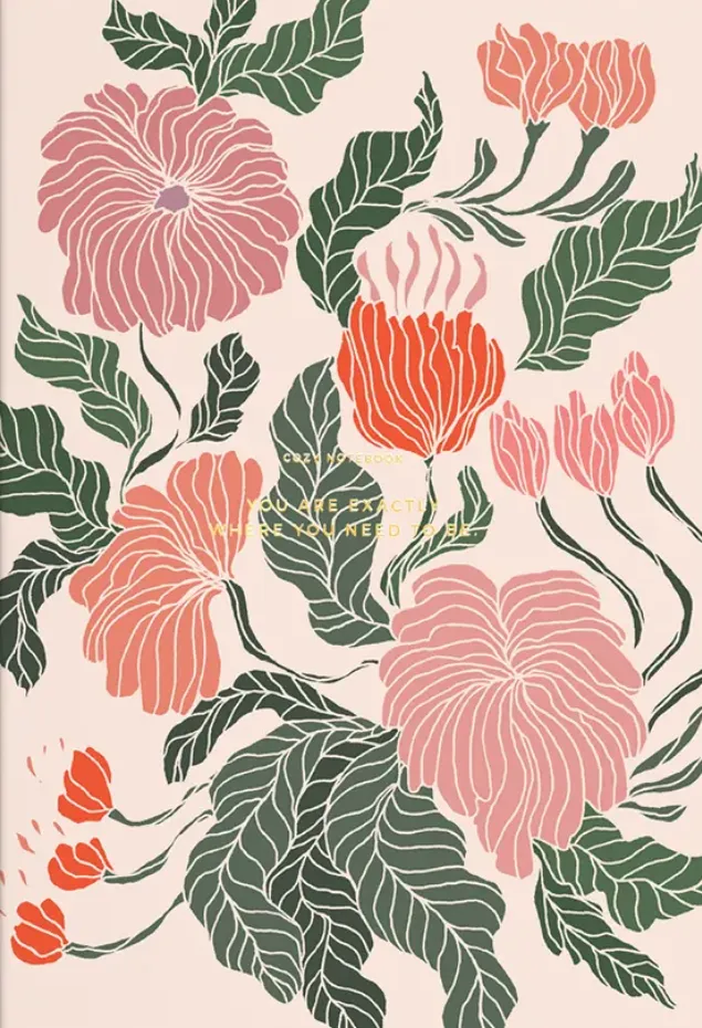 Cozy Flower Notebook: Peace Lily