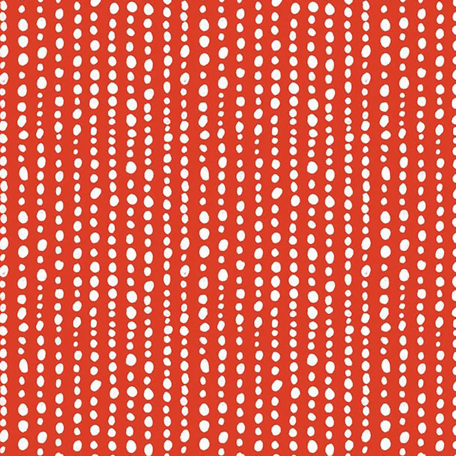Cozy Holidays, Horizontal Dots in Red