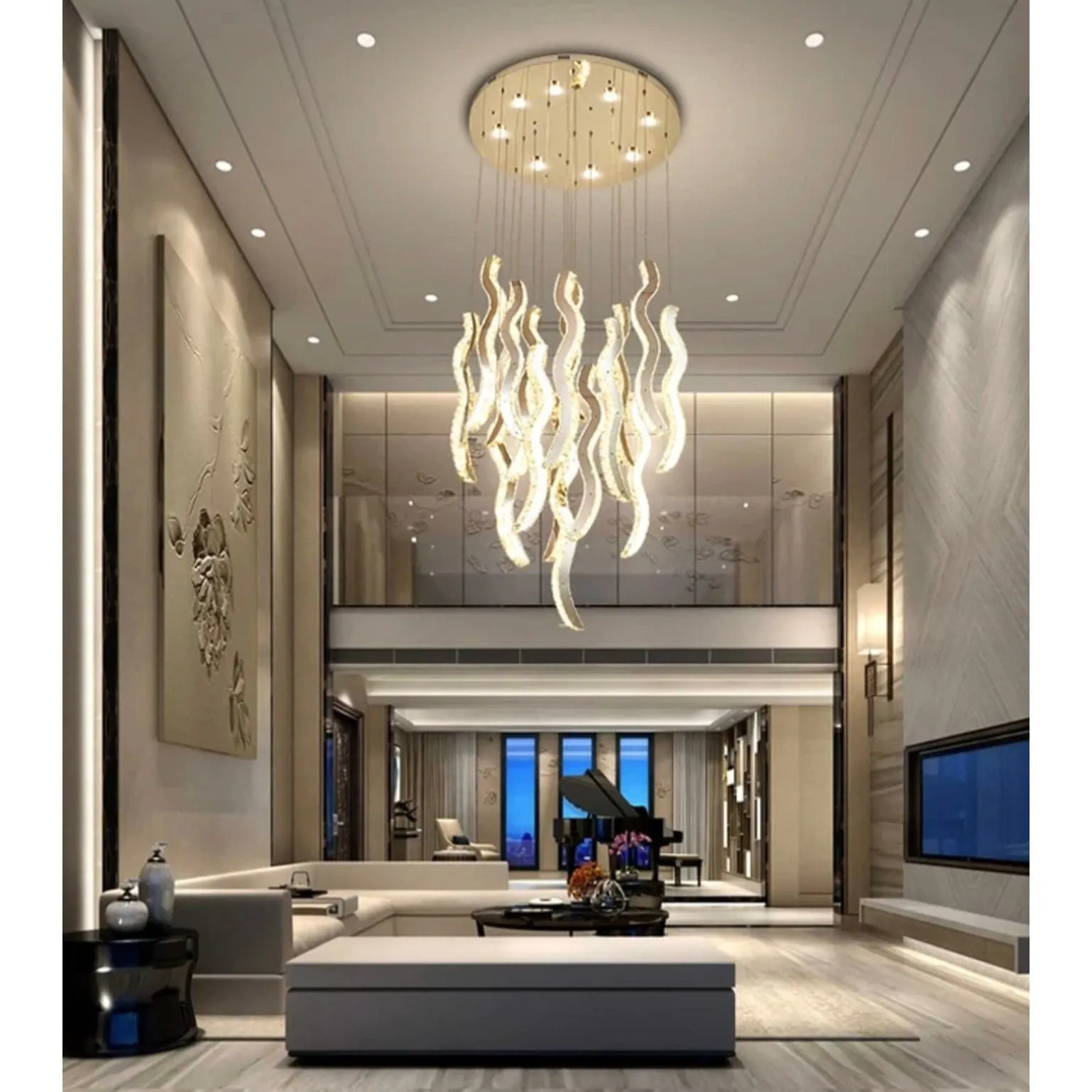 Crystal Wave Light Fixture
