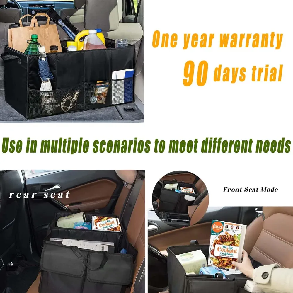 Custom Logo Car Trunk Organizer, Fit with Dodge, Foldable Car Trunk Storage Box, Storage Bag, Waterproof, Dust-proof, Stain-Resistant