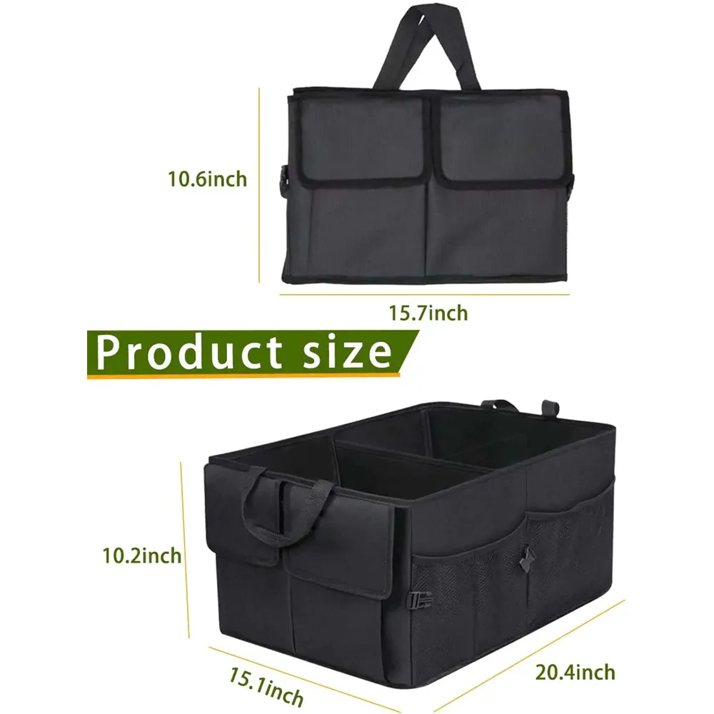 Custom Logo Car Trunk Organizer, Fit with Dodge, Foldable Car Trunk Storage Box, Storage Bag, Waterproof, Dust-proof, Stain-Resistant