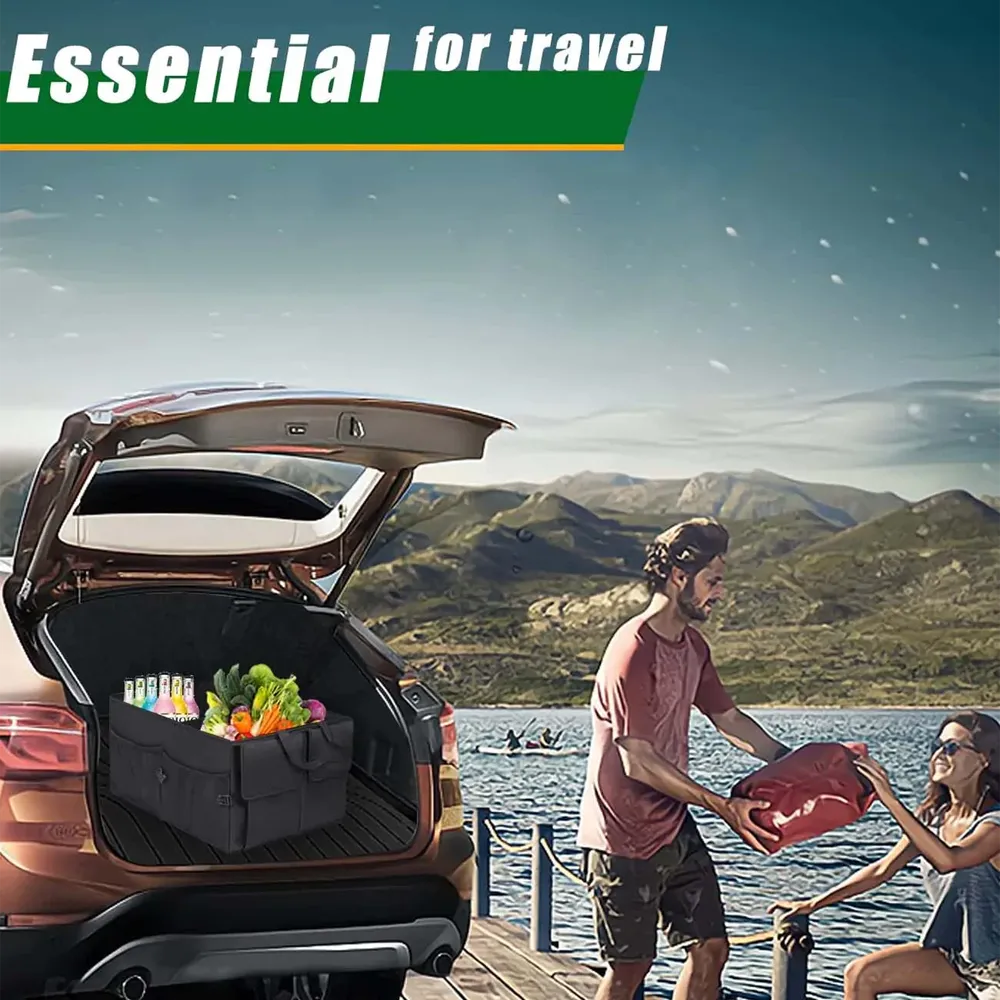 Custom Text For Car Trunk Organizer, Compatible with All Cars, Foldable Car Trunk Storage Box, Storage Bag, Waterproof, Dust-proof, Stain-Resistant LI12997