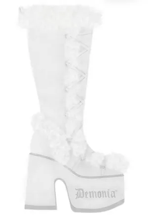 Demonia Cam-311 Inspired Christmas Boot Stockings - White