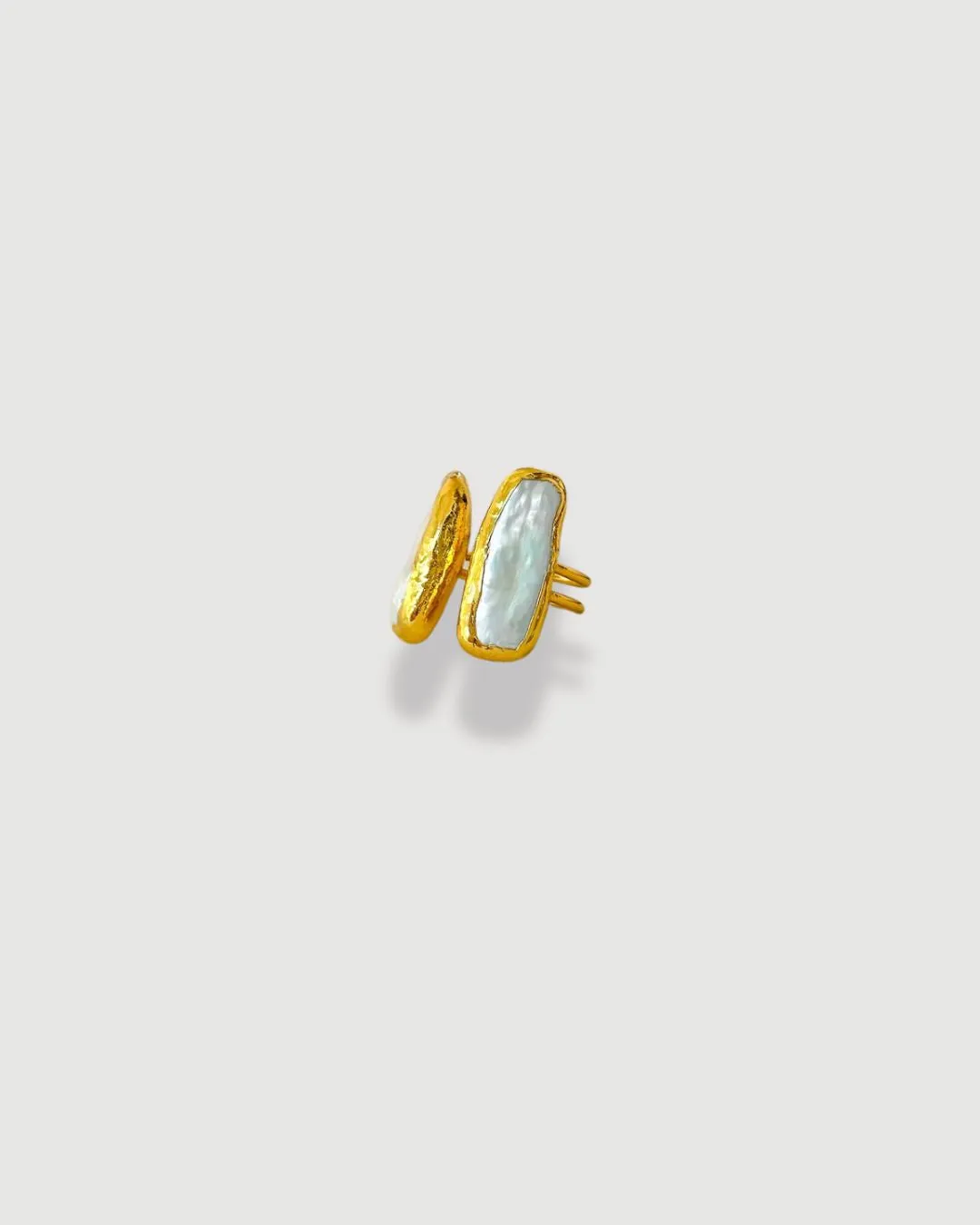 Double Linear Pearl Ring