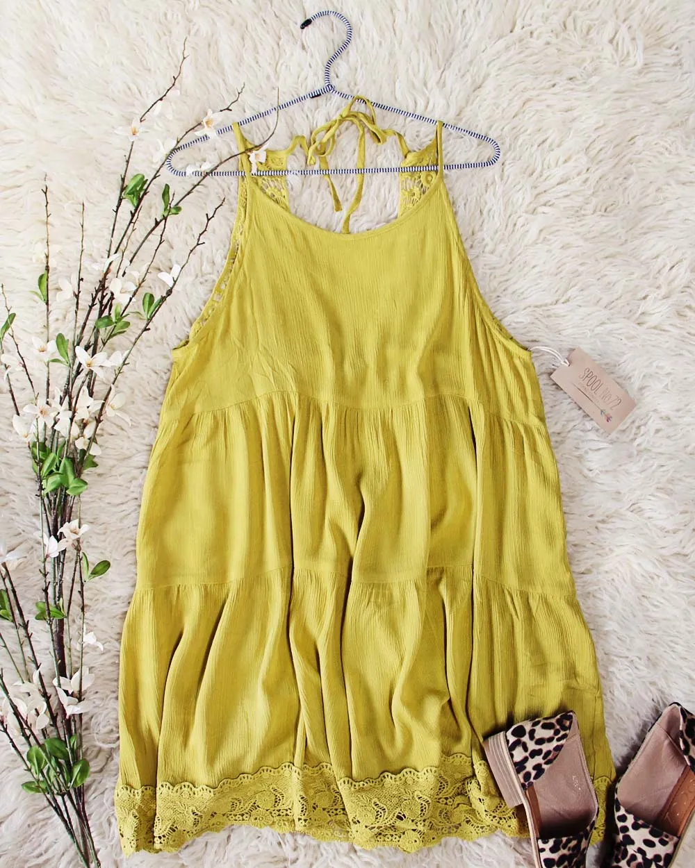 Dusty Mustard   Lace Dress