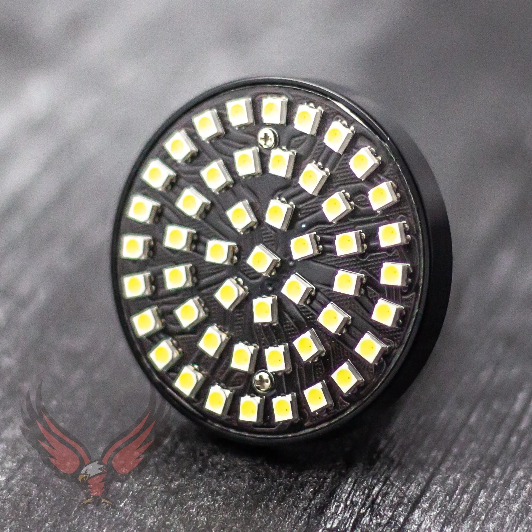 Eagle Lights SUNBURST 2" LED Turn Signals for Harley Davidson and Yamaha Models - Front 1157 / Rear 1156 / Rear LEDs Red